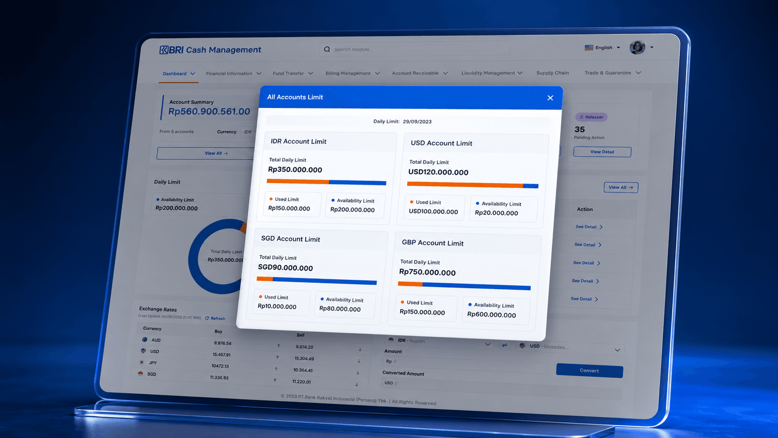 BRICaMS / Qcash tampilan pendukung screenshot 5