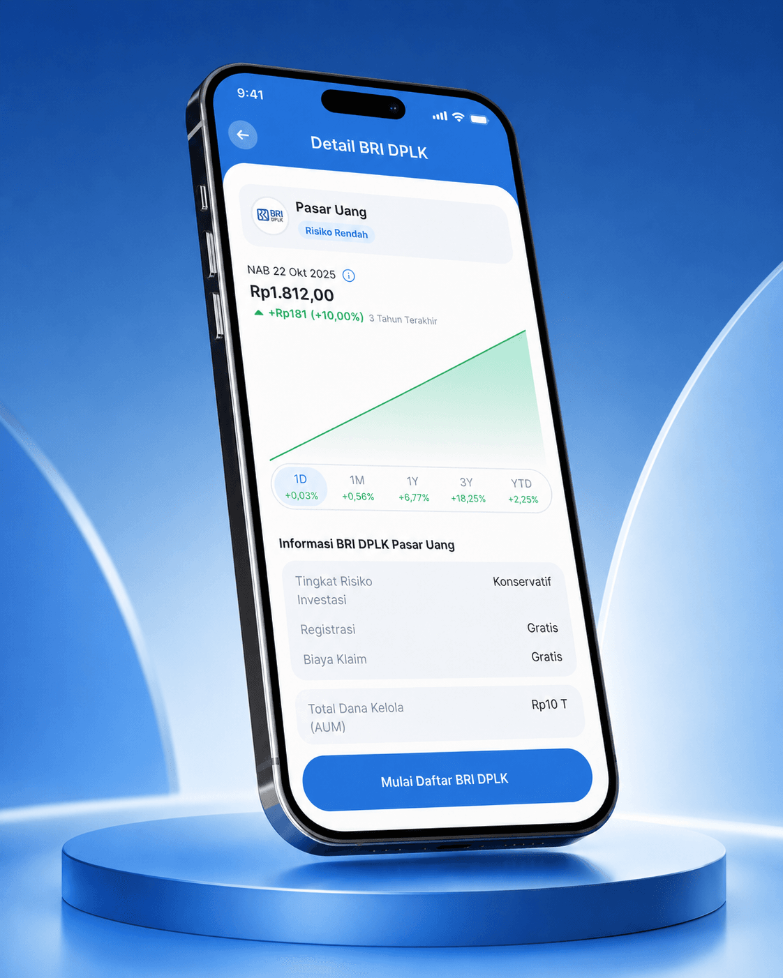 BRIMO Investment DPLK tampilan pendukung screenshot 6
