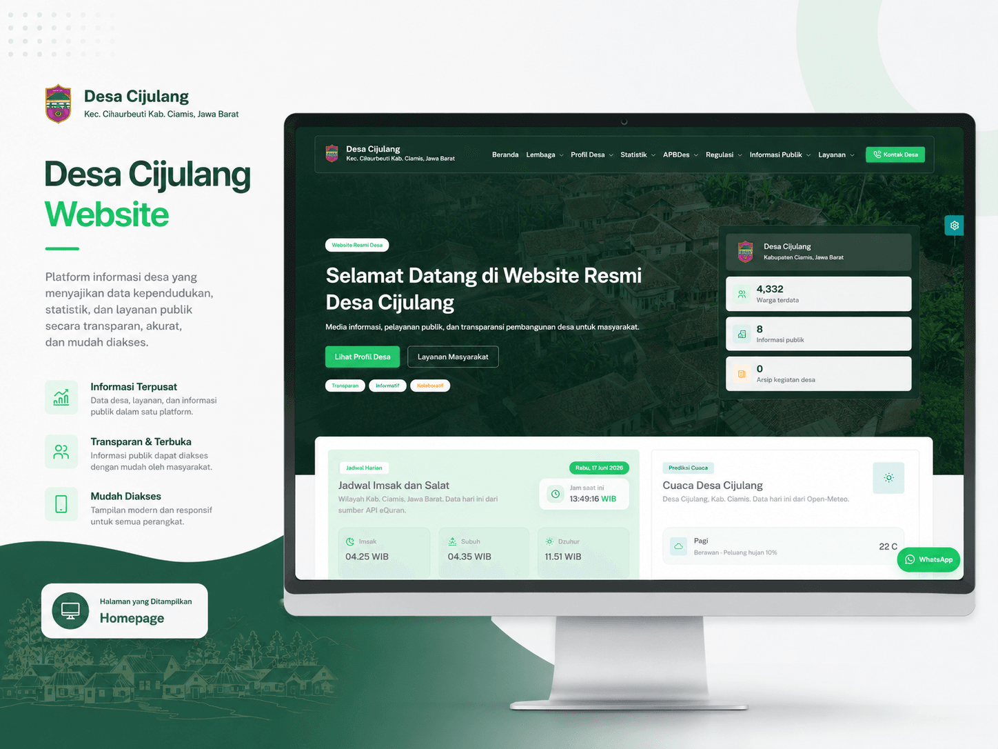 Website Desa Cijulang tampilan publik screenshot 2