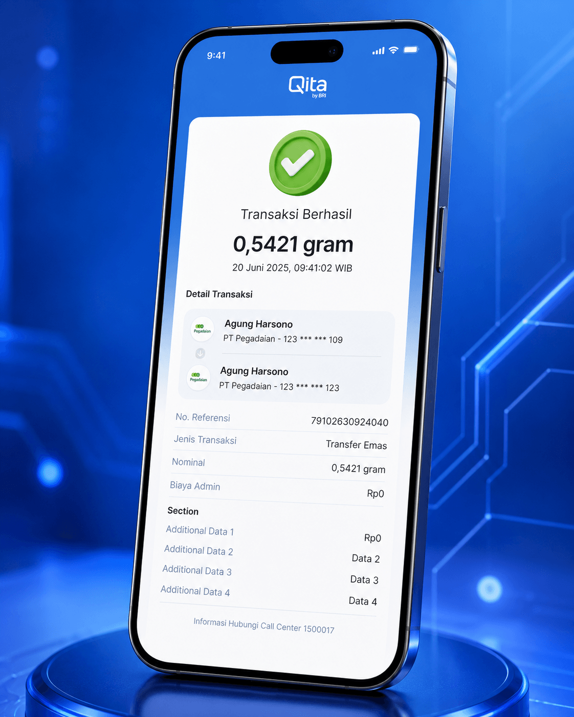 Qita Apps - Gold Transfer tampilan pendukung screenshot 6